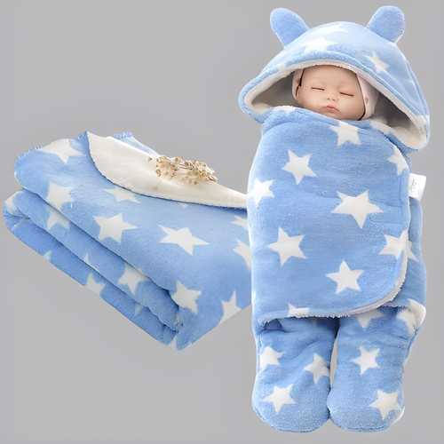 Wearable Blanket and Star Wrapper Durable Cotton for Baby Boys & Girl(Assorted Color)